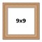 9x9 Weathered Picture Frame with UV-Resistant Acrylic & Acid Free Backing, Available in 5 Finishes - Black, Gold, Red, White, Natural